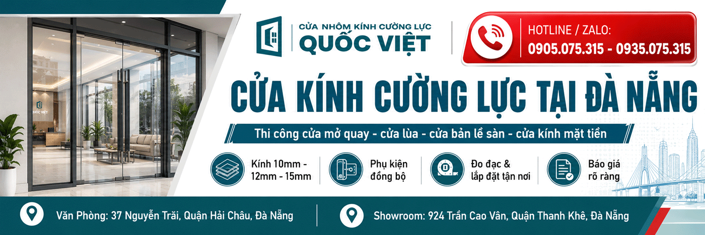 banner cửa kính cường lực đà nẵng