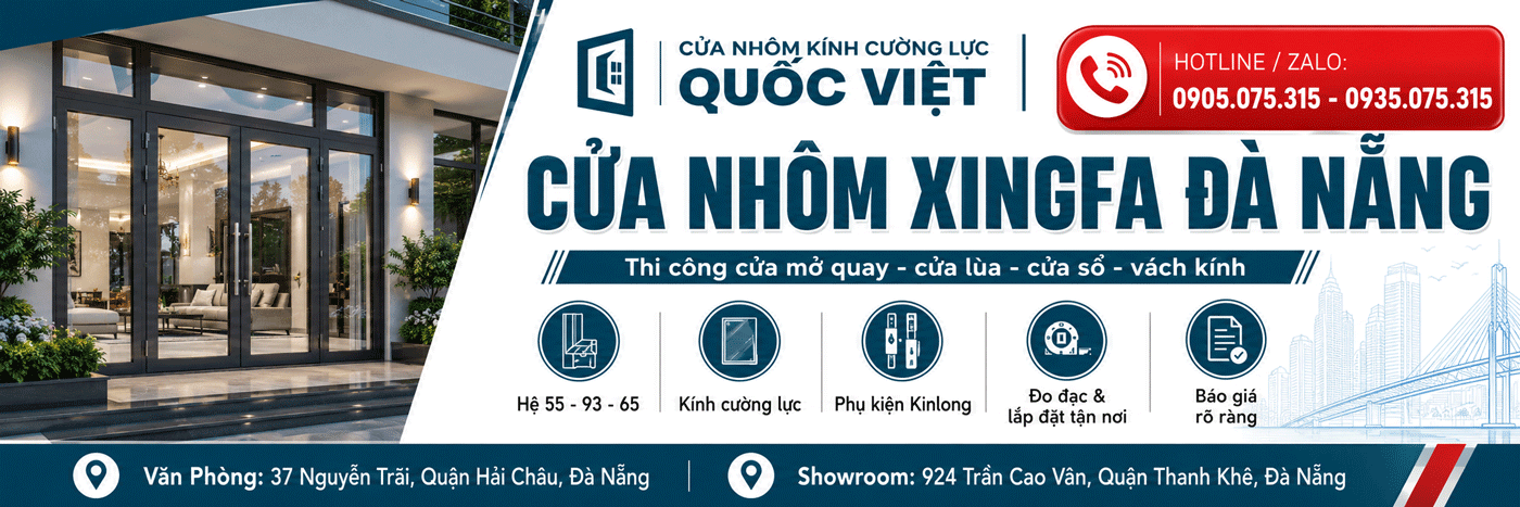 banner cửa nhôm xingfa đà nẵng
